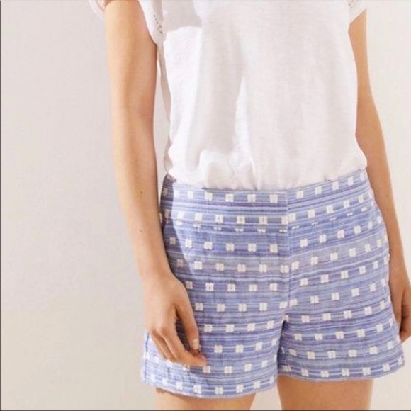 Loft cotton Geo Textured Shorts - Picture 1 of 9